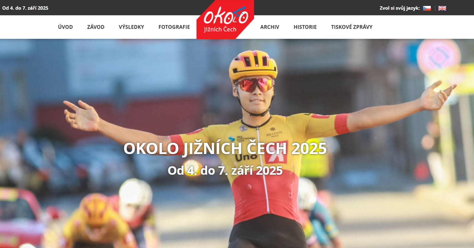 Cyklistický závod - OKOLO JIŽNÍCH ČECH 2025 - průjezd obcí Stříbřec 5. a 7.9.2025
