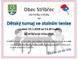 Dětský turnaj ve stolním tenise - Stříbřec