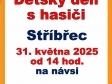 Dětský den s hasiči ve Stříbřeci - sobota 31. května 2025 od 14 hod, náves ve Stříbřeci