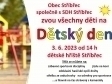 Dětský den - sobota 3.6.2023 od 14hod, dětské hřiště Stříbřec